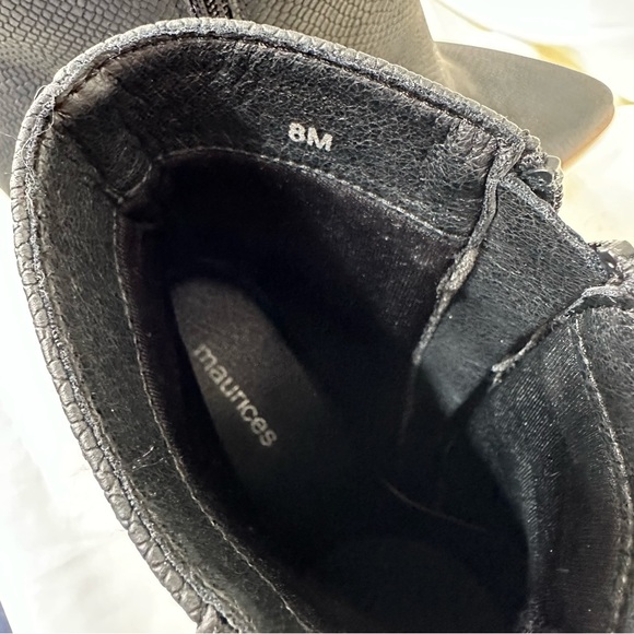 Maurices snake print ankle boots in black size 8 - Picture 5 of 6